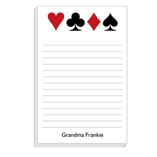 Suits of Cards Chunky Notepad